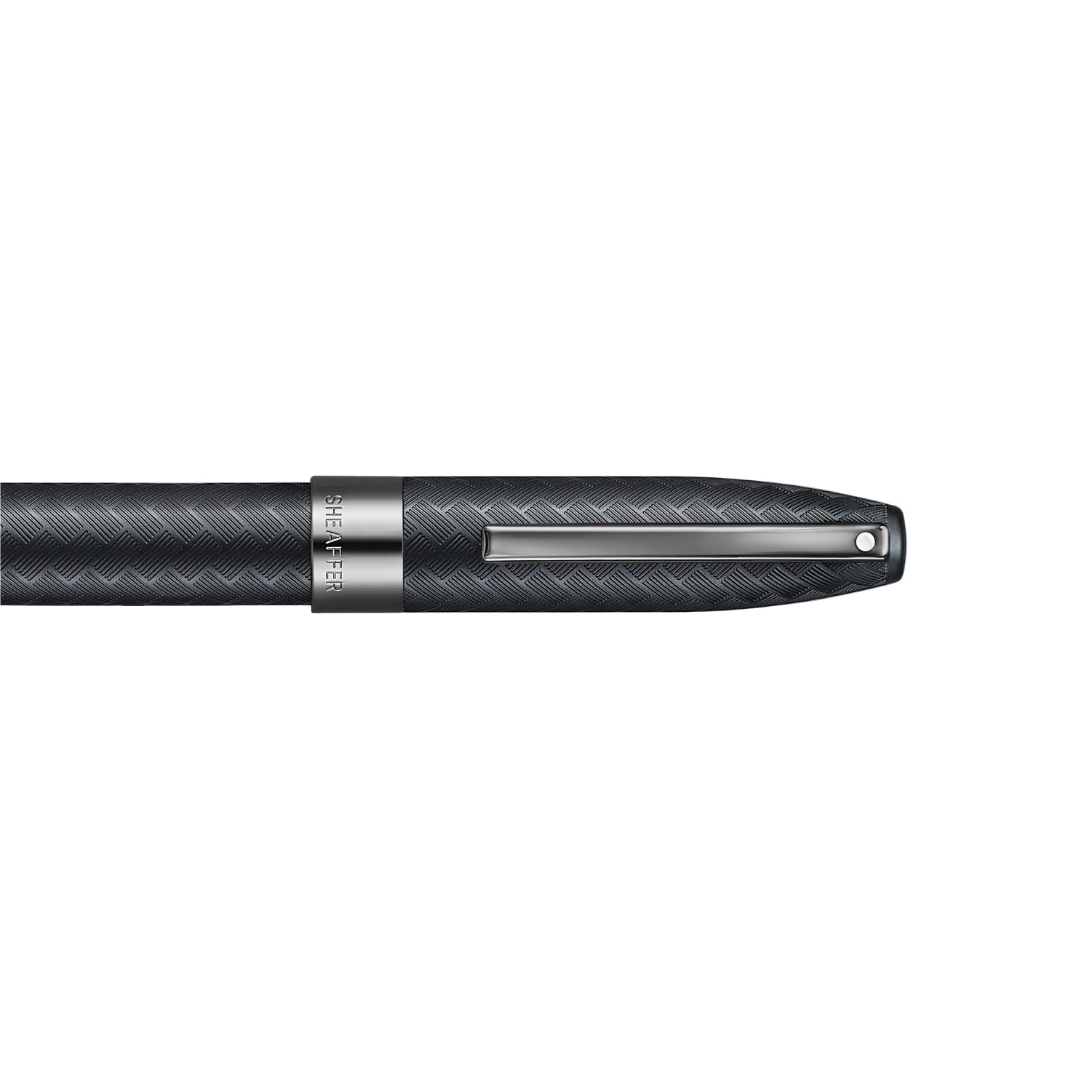 Sheaffer Legacy Chevron 9066 Matte Black Rollerball Pen with PVD Gunmetal Trims