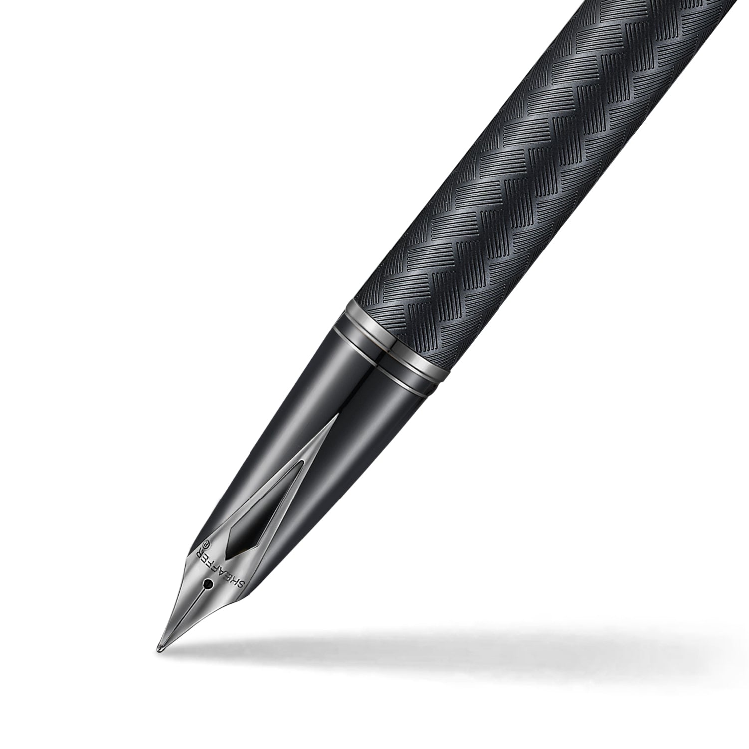 SHEAFFER ブラック メタル シャープペンシル Sheaffer Legacy Chevron 9066 Matte Black Fountain Pen with PVD Gunmeta