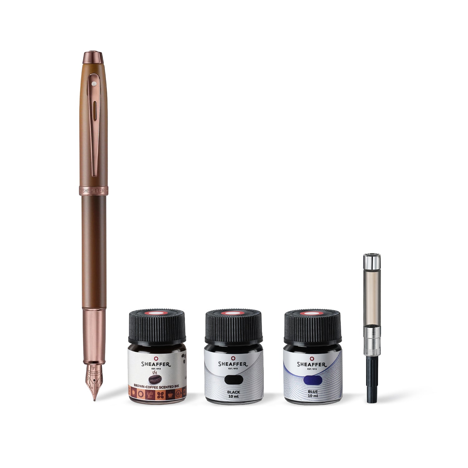 Sheaffer Coffee Edition Fountain Pen with 3 Ink Vials Gift Set (Medium)