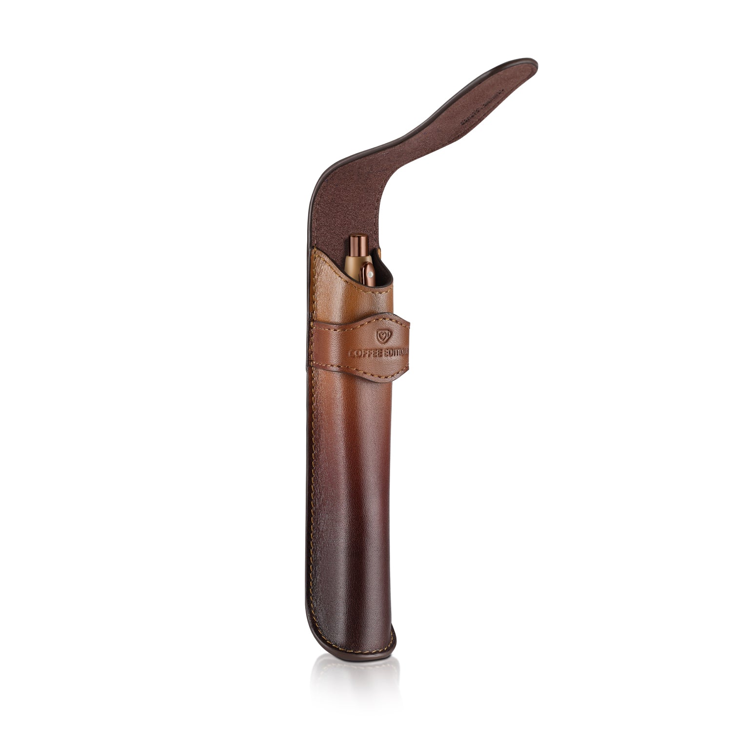 Sheaffer VFM G9428 Coffee Edition Ballpoint Pen with Leather Single Pen Pouch Gift Set