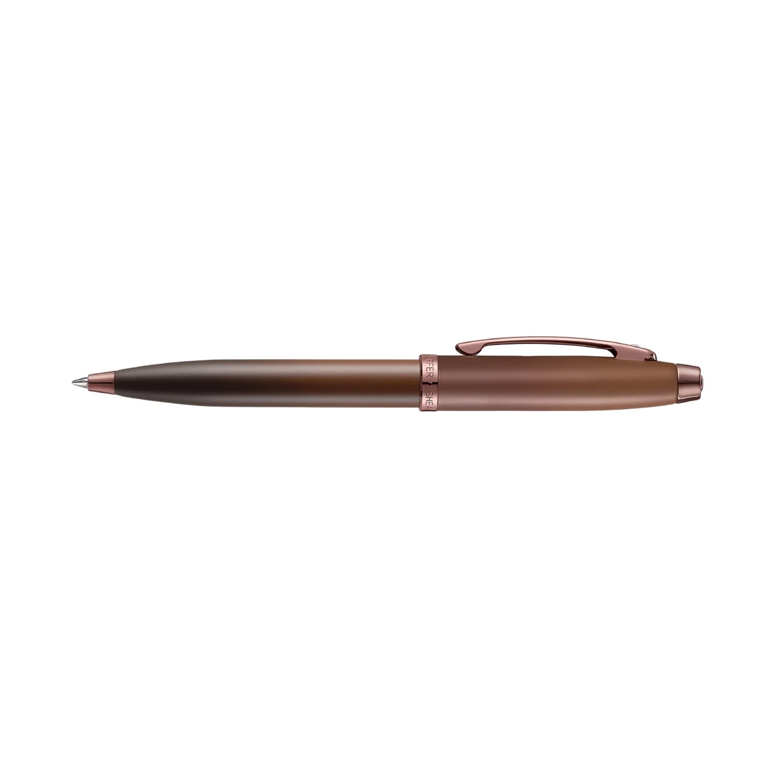 Sheaffer 100 G9374 Coffee Edition Ballpoint Pen with Leather Single Pen Pouch Gift Set