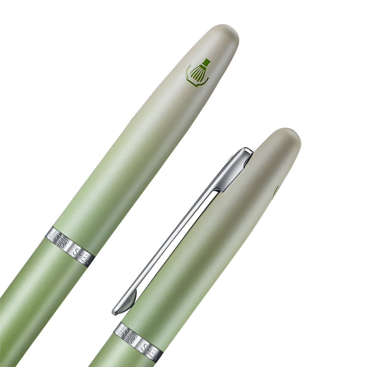 Sheaffer VFM 9431 Matcha Edition Green Ombre Gradient Fountain Pen with Chrome-plated Trims