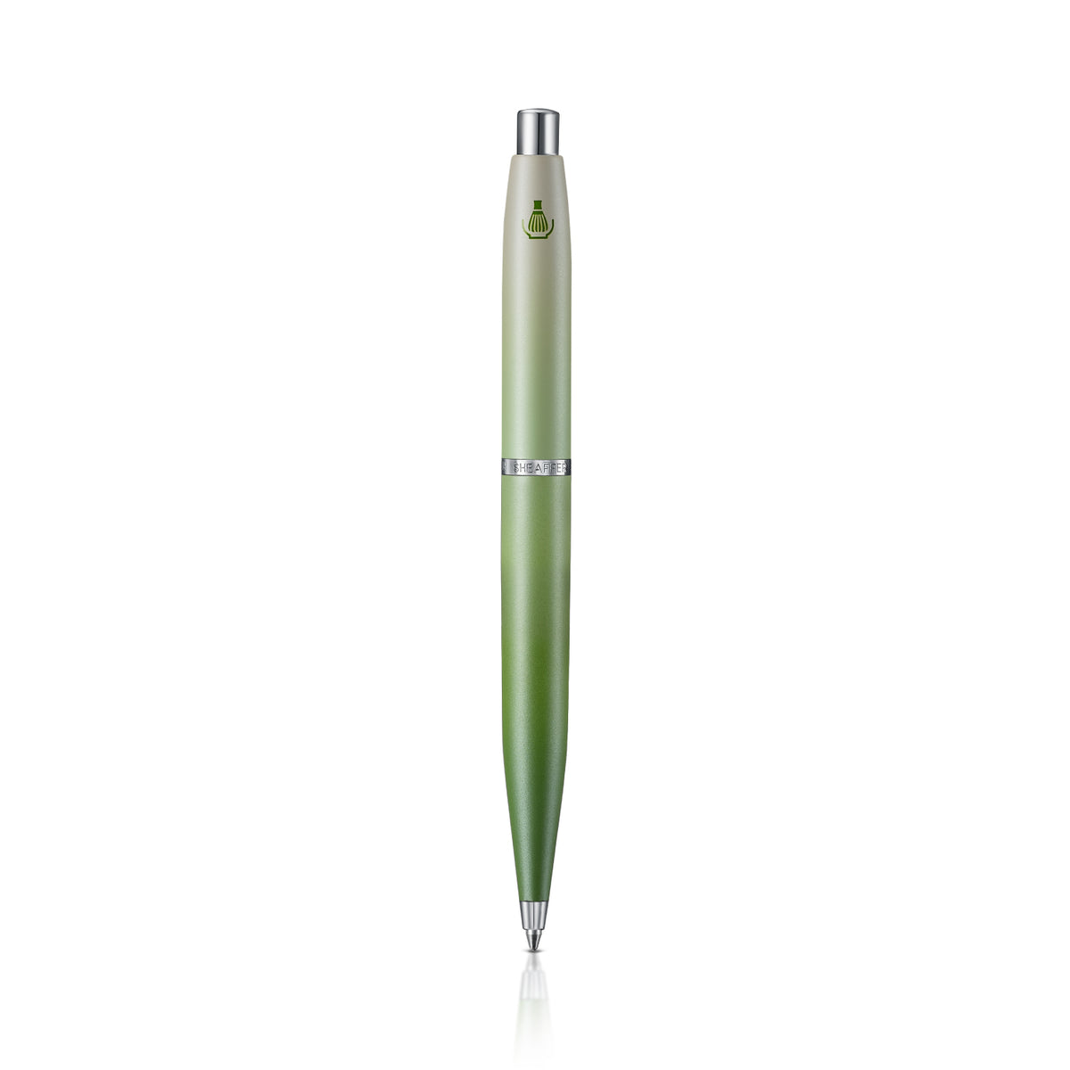 Sheaffer VFM 9431 Matcha Edition Green Ombre Gradient Ballpoint Pen with Chrome-plated Trims