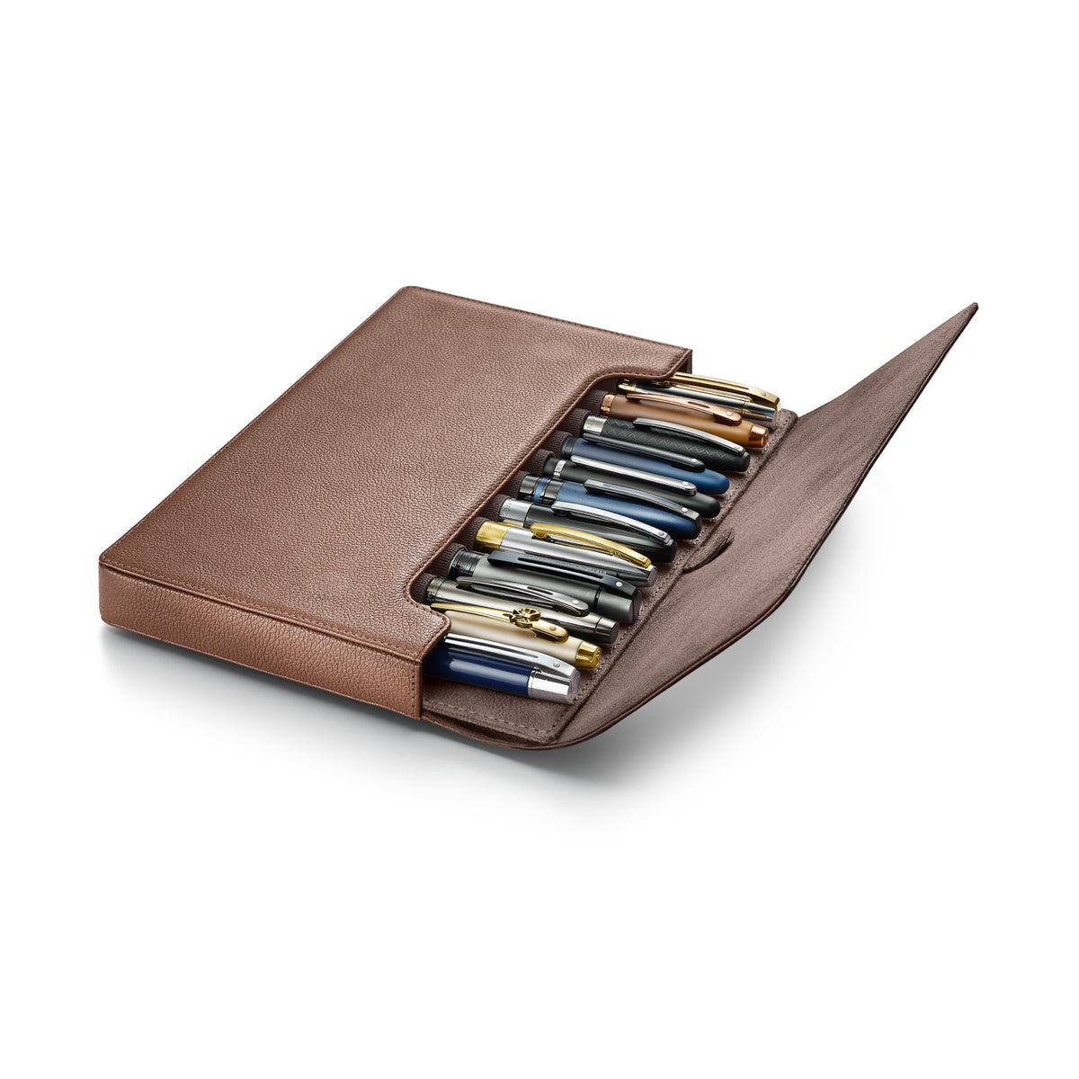 Sheaffer Tan Leather 12 Pen case