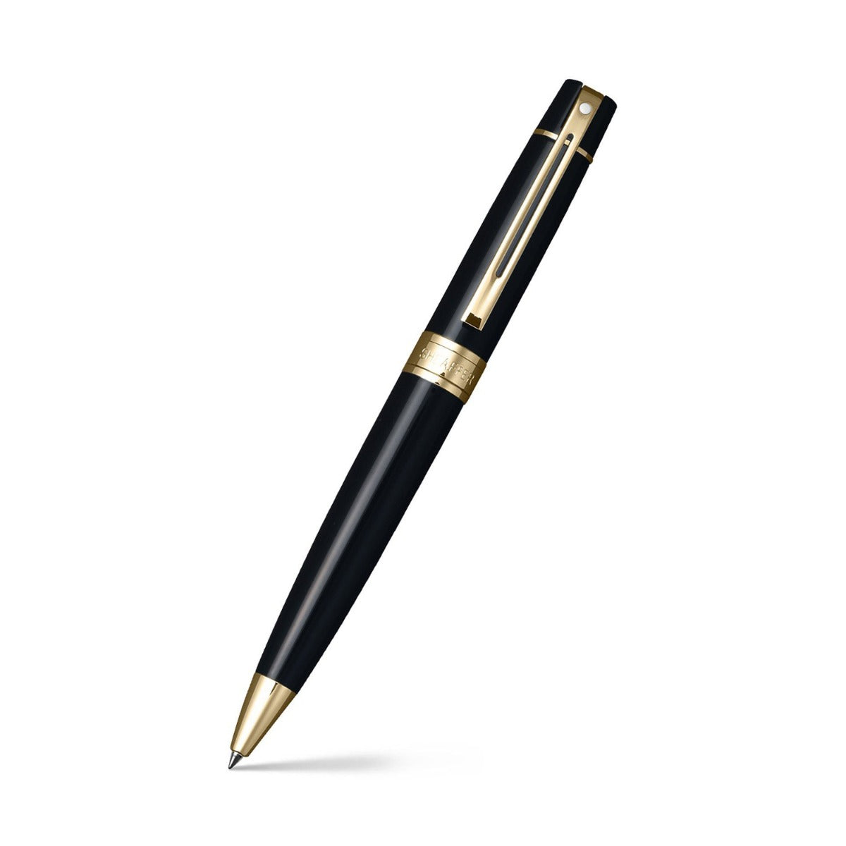 Sheaffer® 300 9325 Glossy Black Ballpoint Pen With Gold-tone Trim