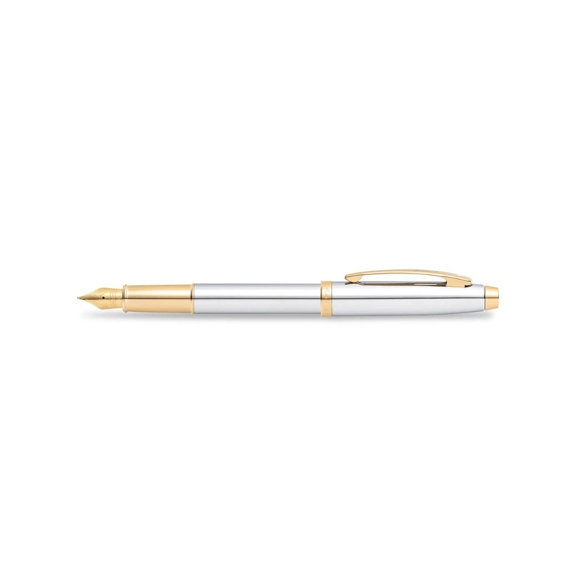 Sheaffer® 100 Chrome with Gold Trims Fountain Pen