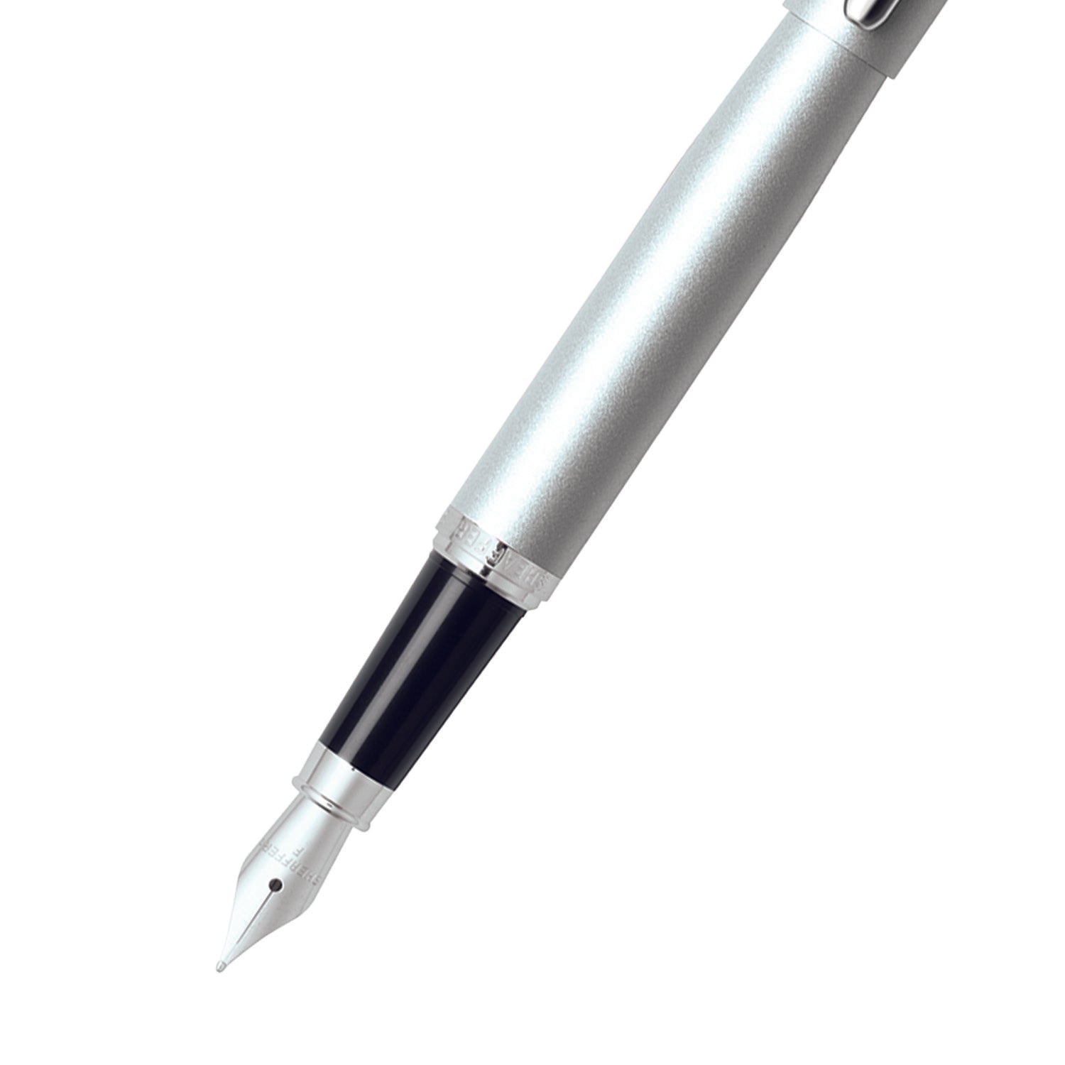 Sheaffer® VFM Strobe Silver Fountain Pen With Chrome Trims - Fine
