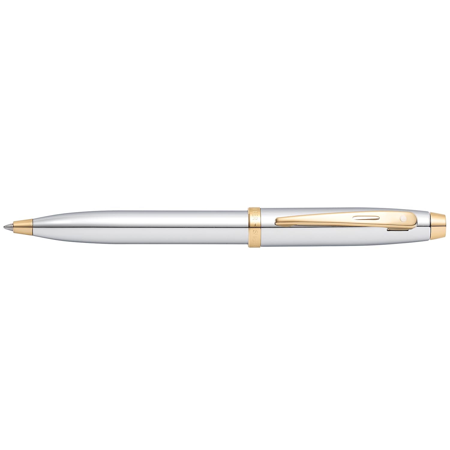 Sheaffer® 100 Chrome with Gold Trims Ballpoint Pen