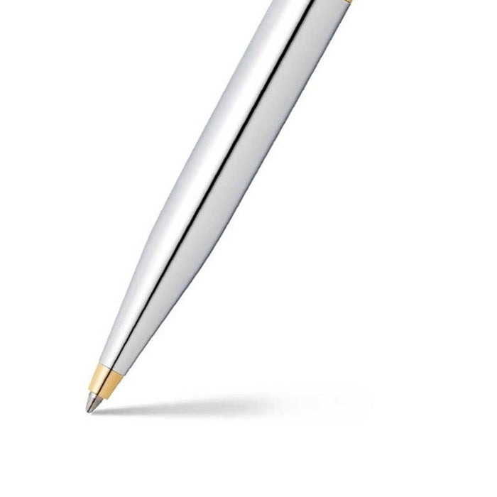 Sheaffer VFM 9422 Polished Chrome Gold Tone Trim Ballpoint Pen - Image 4