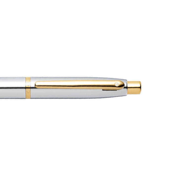 Sheaffer VFM 9422 Polished Chrome Gold Tone Trim Ballpoint Pen - Image 5