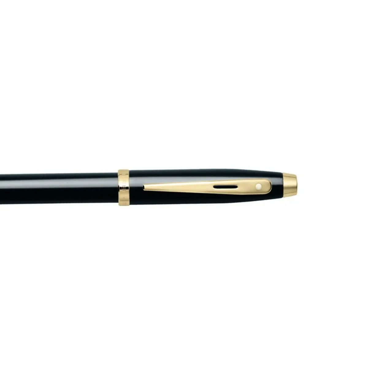 Sheaffer® 100 Glossy Black Ballpoint Pen With Gold Trims