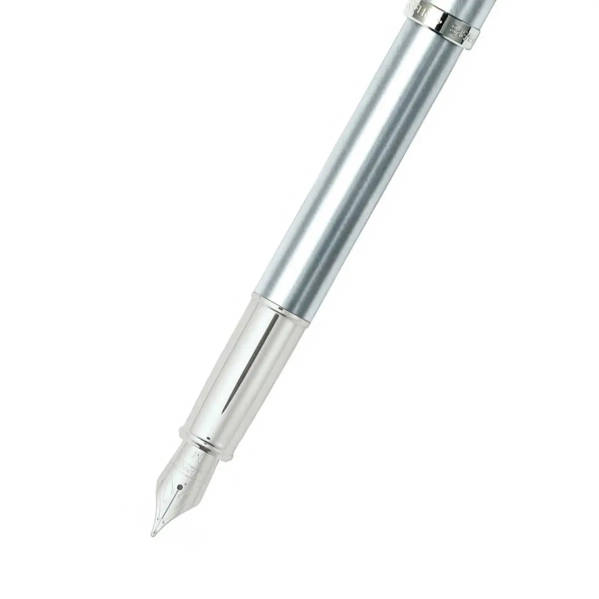 Sheaffer® 100 Brushed Chrome Fountain Pen With Chrome Trims