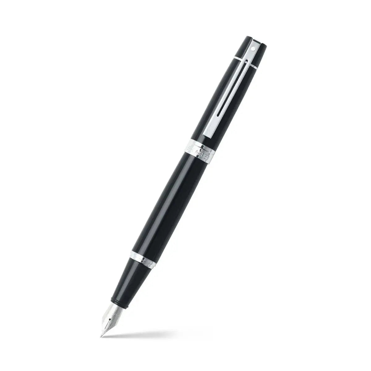 Sheaffer® 300 Glossy Black Fountain Pen With Chrome Trims - Medium