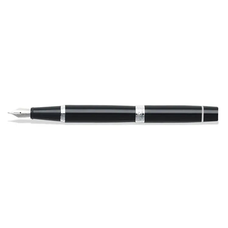 Sheaffer® 300 Glossy Black Fountain Pen With Chrome Trims - Medium