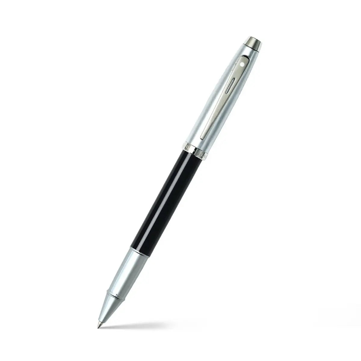 Sheaffer® 100 Glossy Black Barrel Brushed Chrome Cap Rollerball Pen