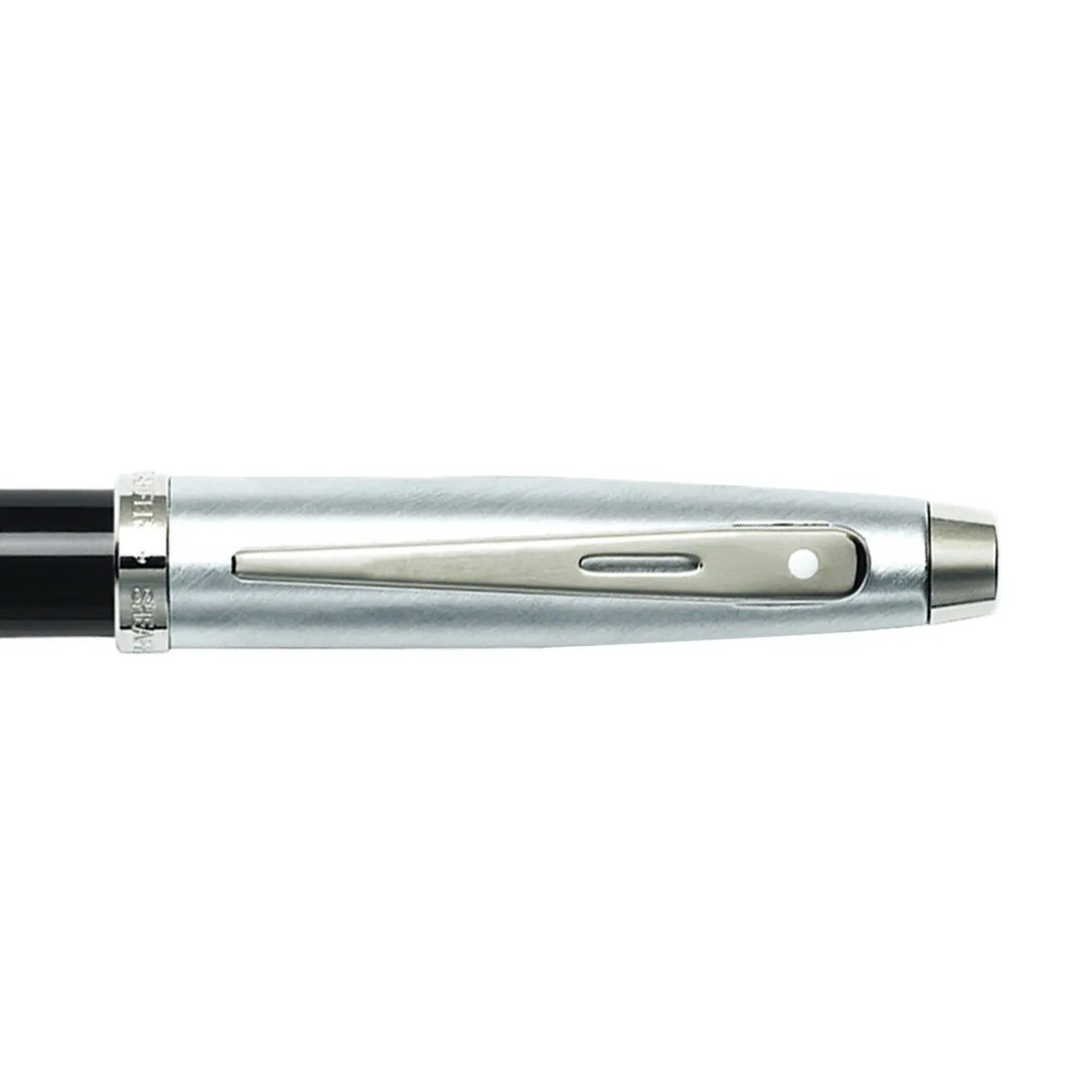 Sheaffer® 100 Glossy Black Barrel Brushed Chrome Cap Rollerball Pen