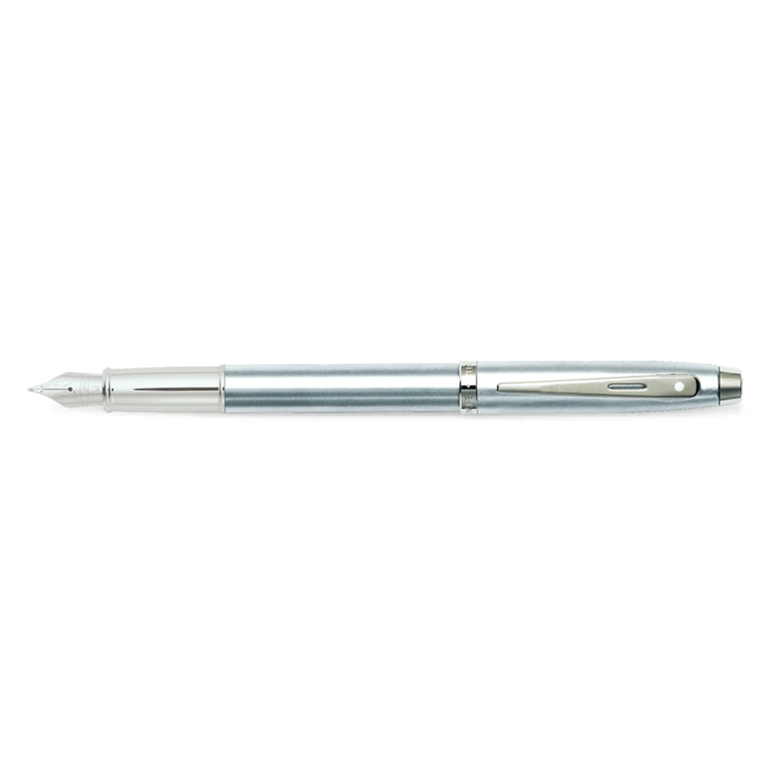Sheaffer® 100 Brushed Chrome Fountain Pen With Chrome Trims - Fine