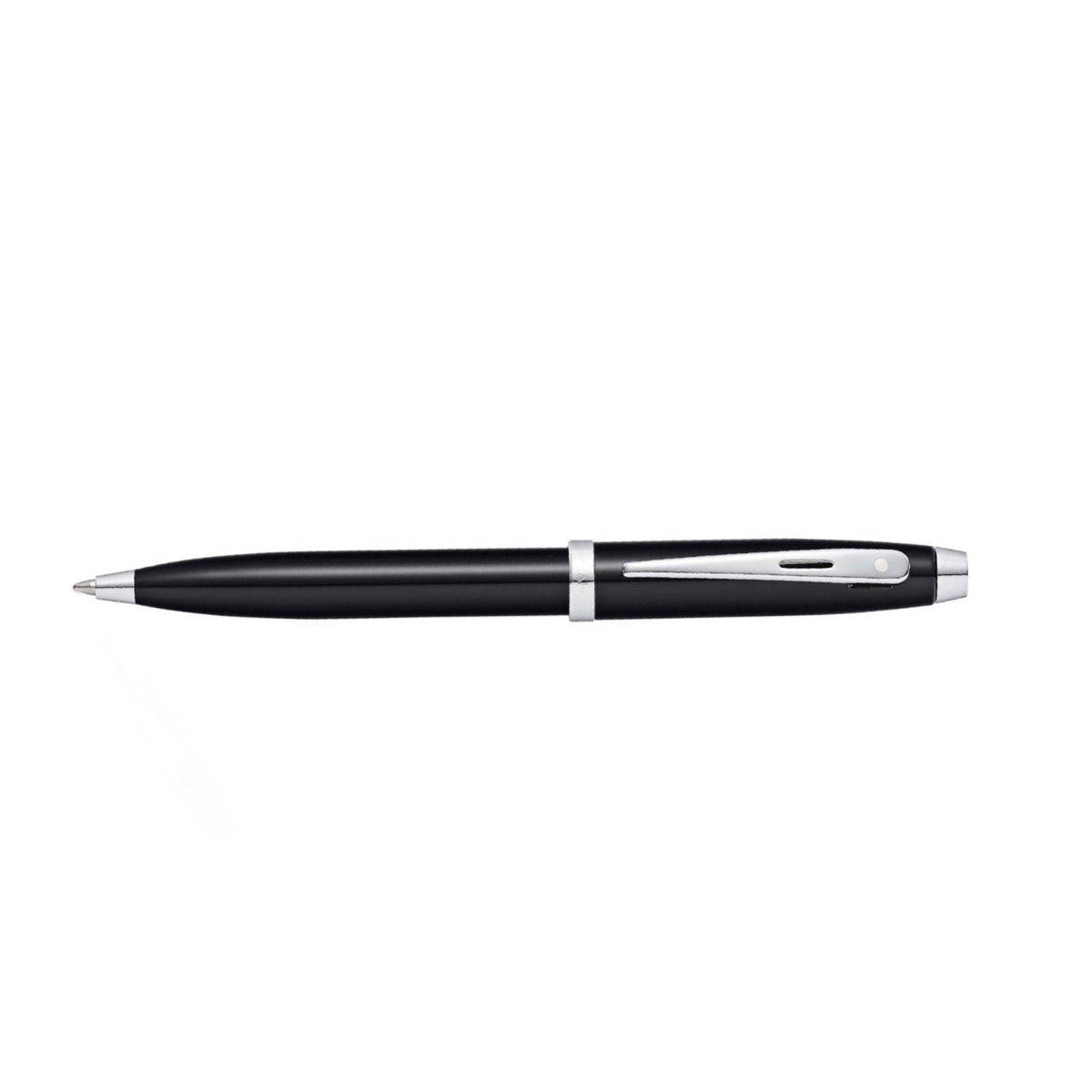 Sheaffer® 100 Glossy Black Ballpoint Pen With Chrome Trims