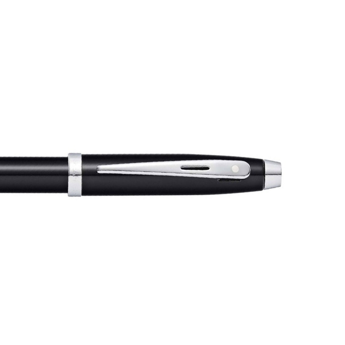 Sheaffer® 100 Glossy Black Ballpoint Pen With Chrome Trims