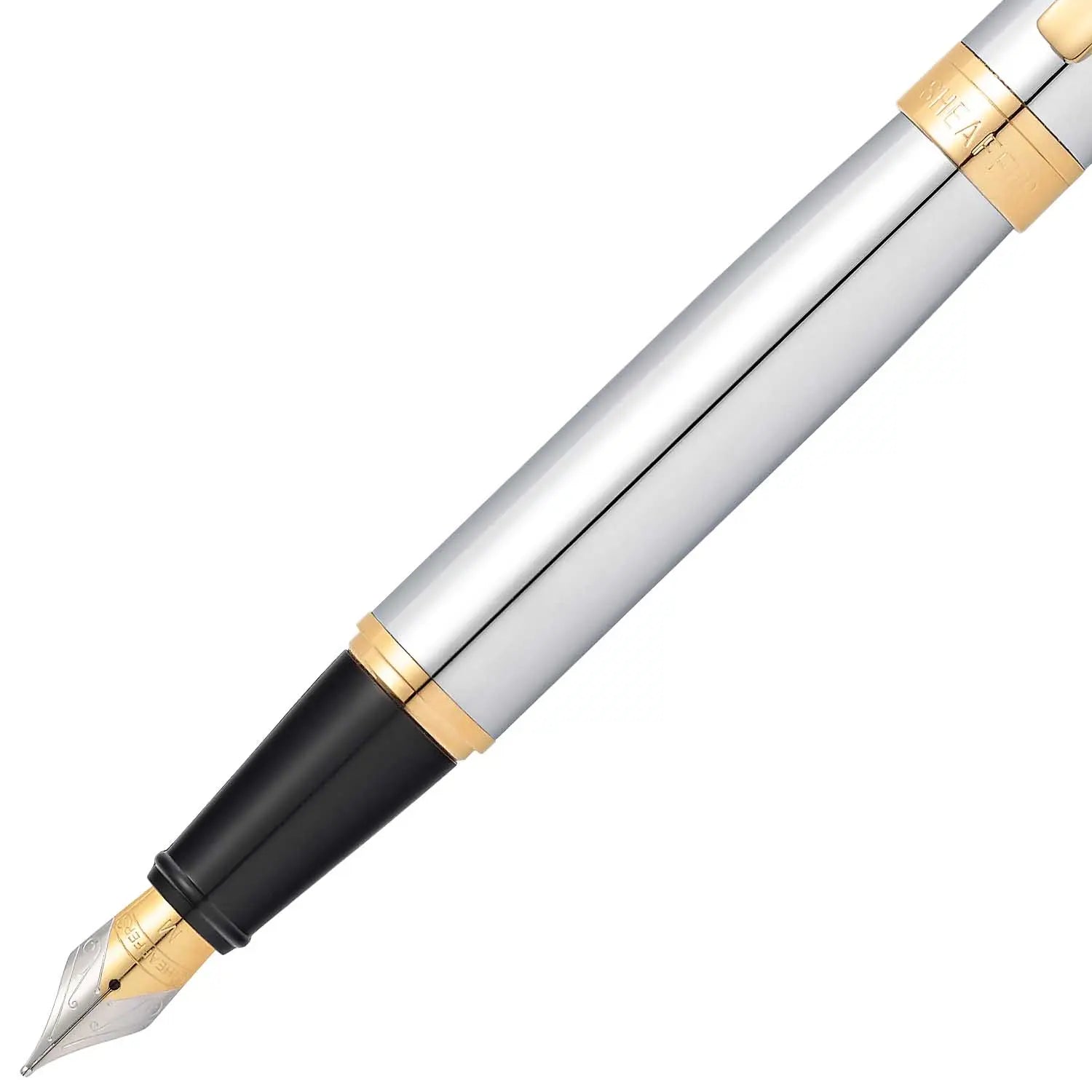 Sheaffer® 300 Bright Chrome Fountain Pen With Gold Trims